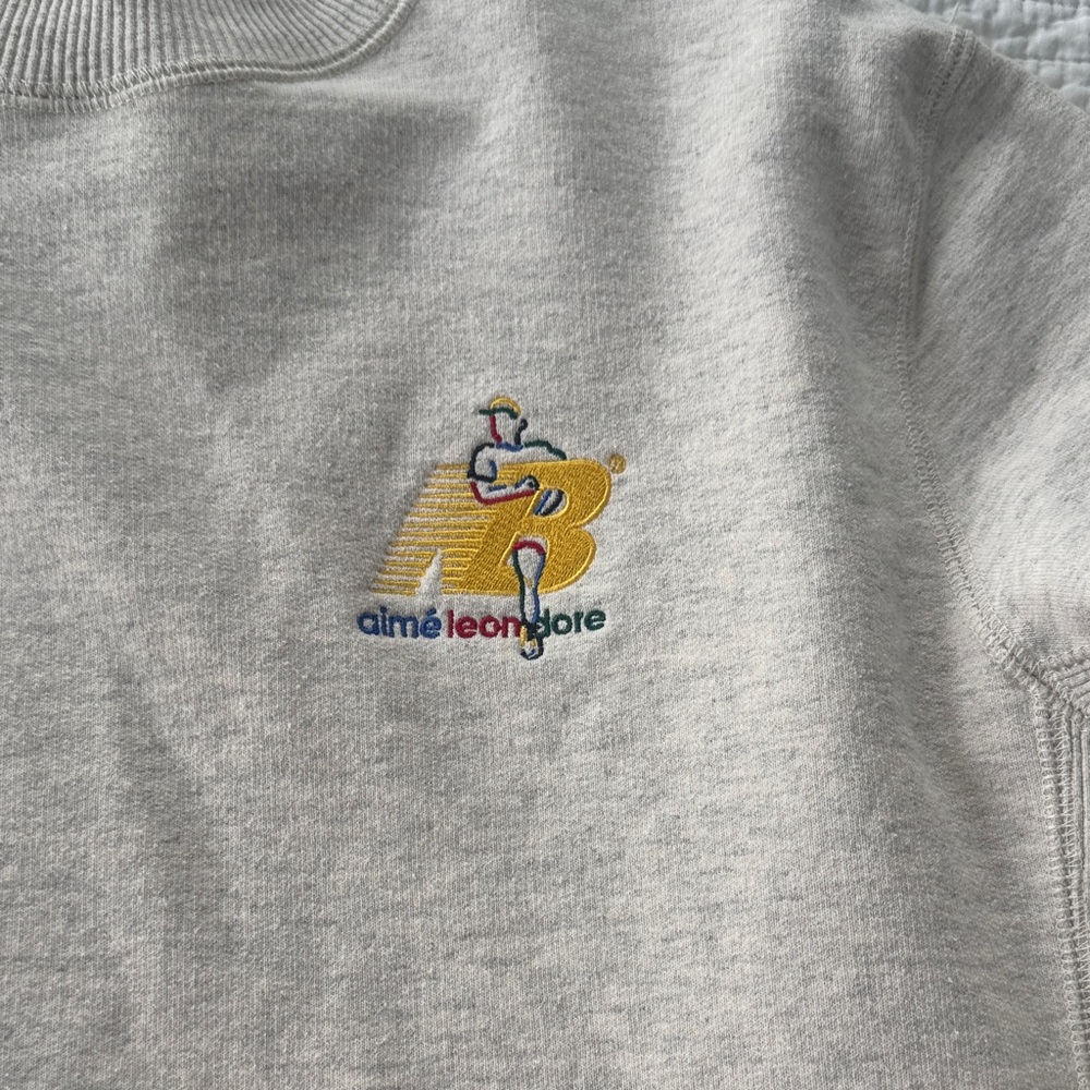 Gray Aime Leon Dore Crewneck Sweatshirt - Picture 2 of 5